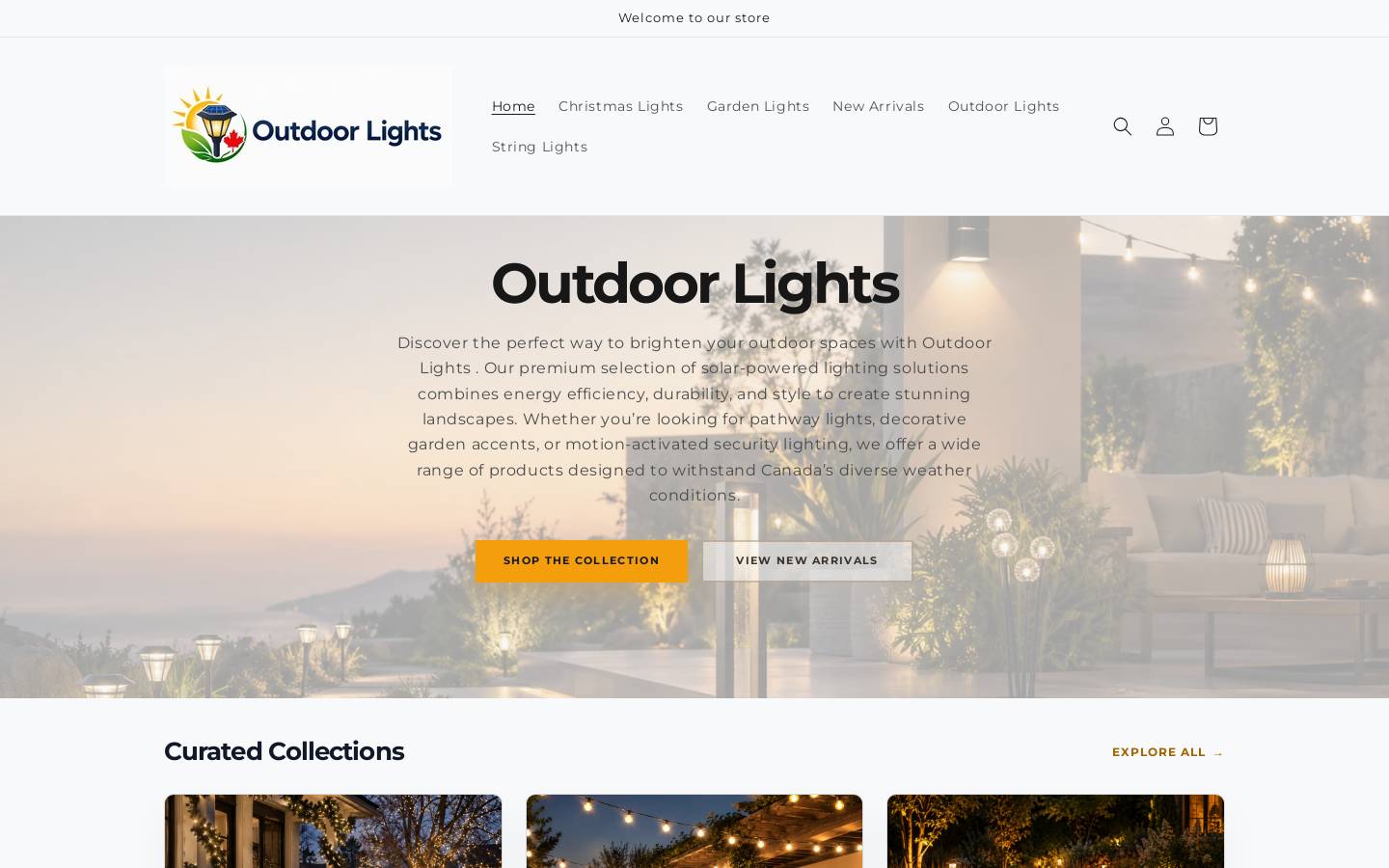 outdoorledlights.ca homepage screenshot