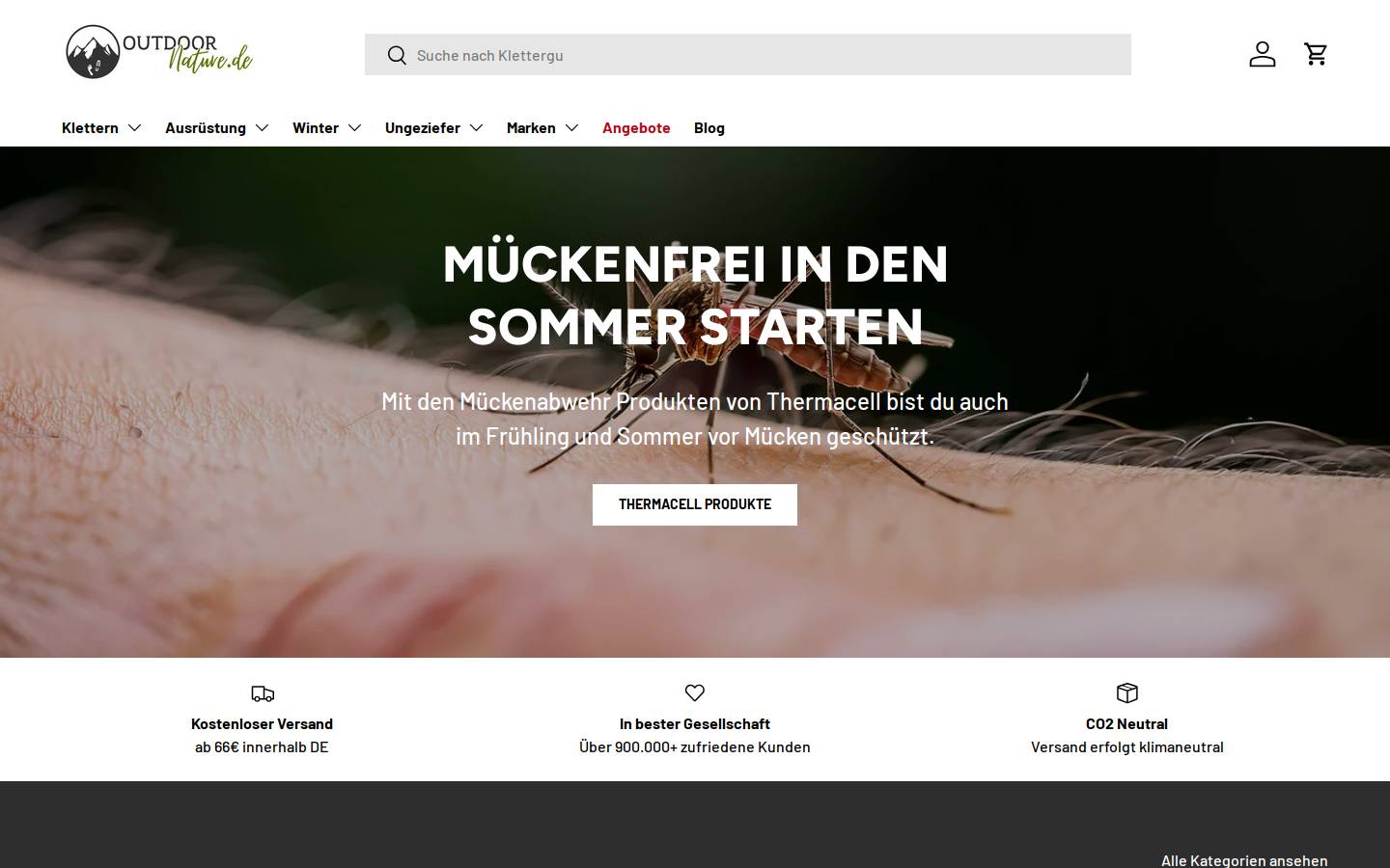 outdoornature.de homepage screenshot