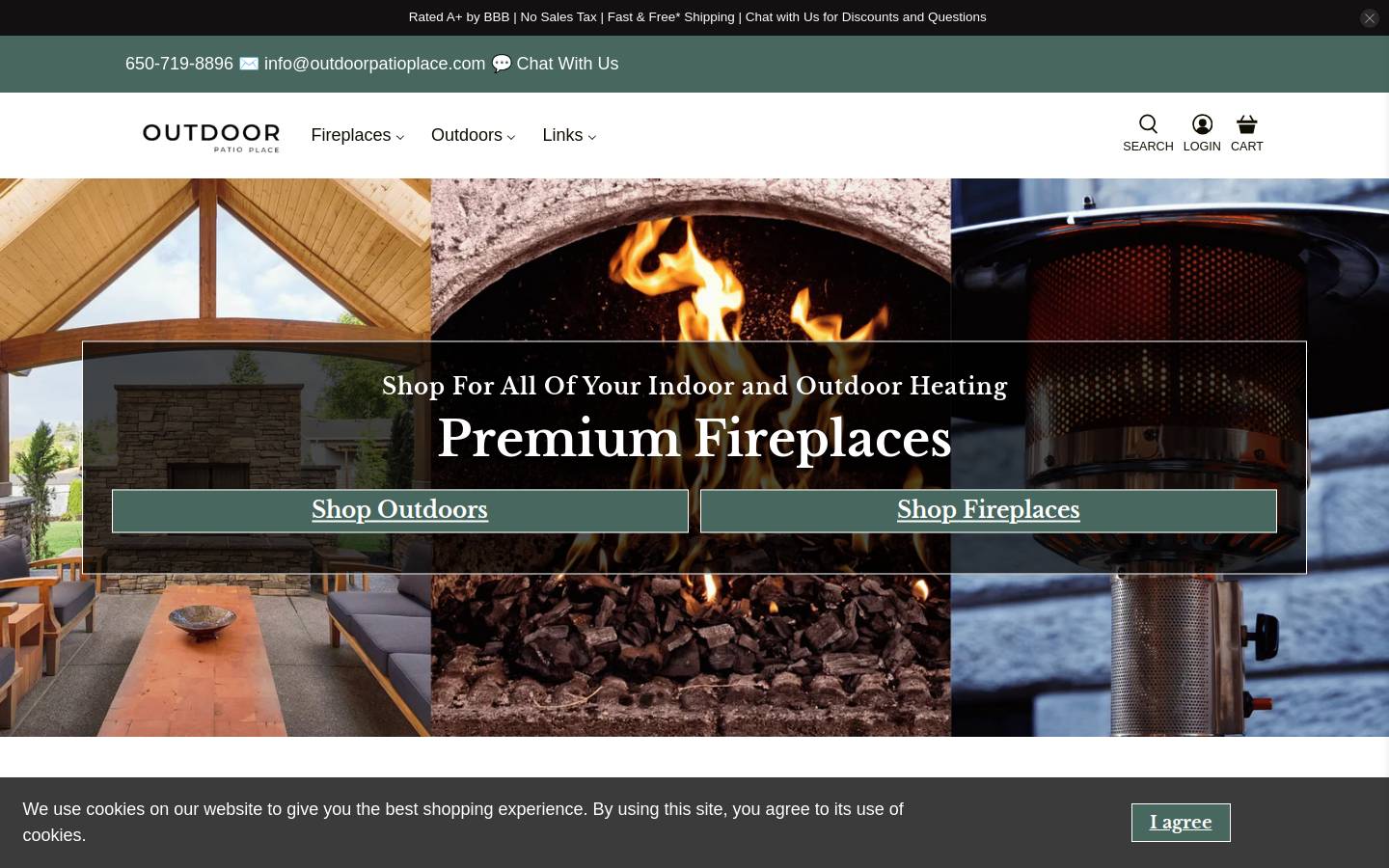 outdoorpatioplace.com homepage screenshot