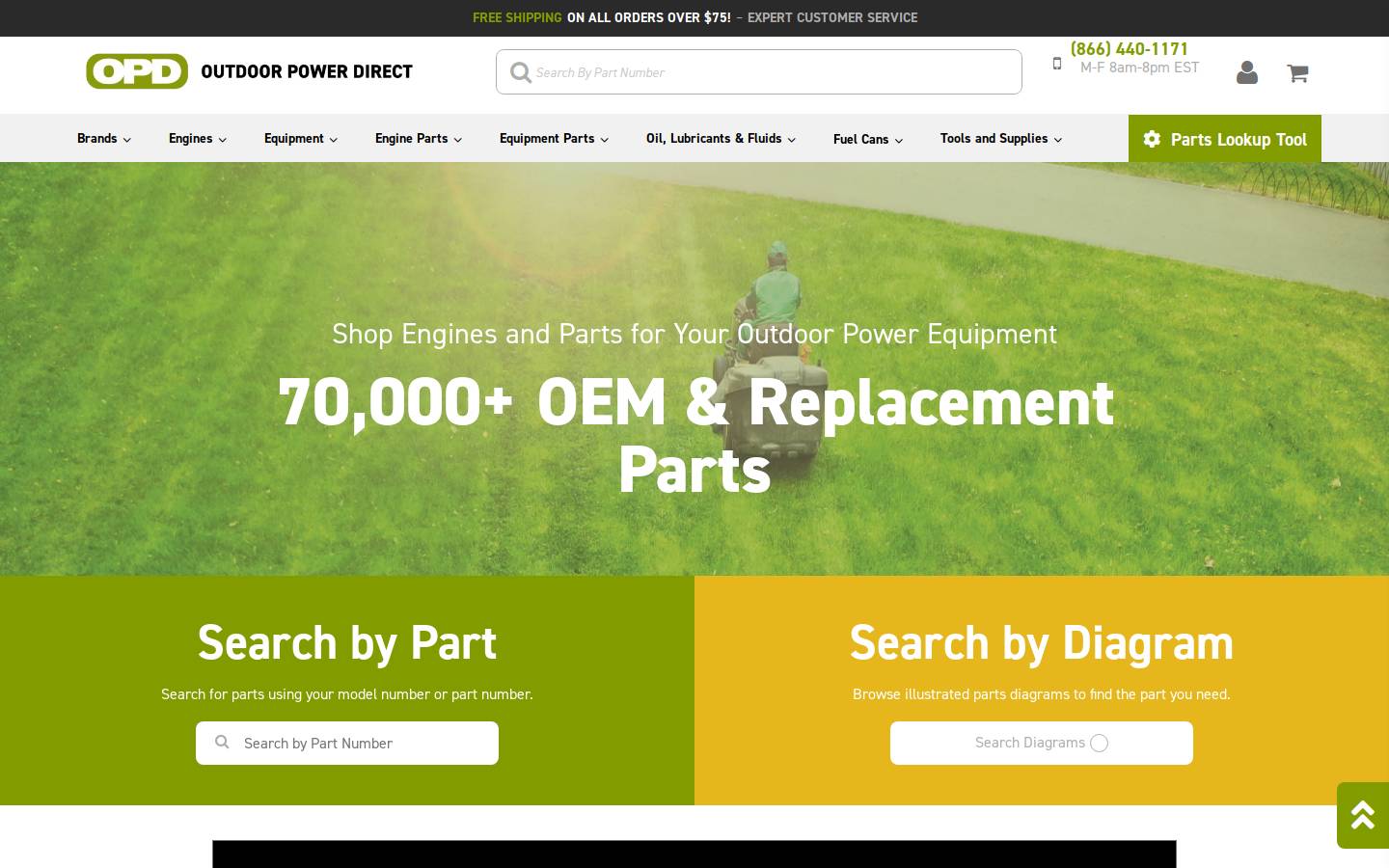 outdoorpowerdirect.com homepage screenshot