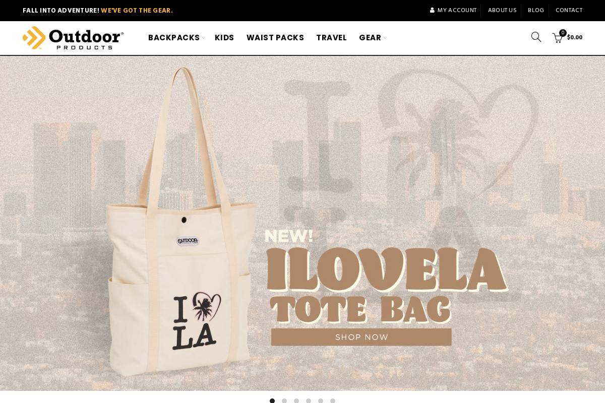 outdoorproducts.com homepage screenshot