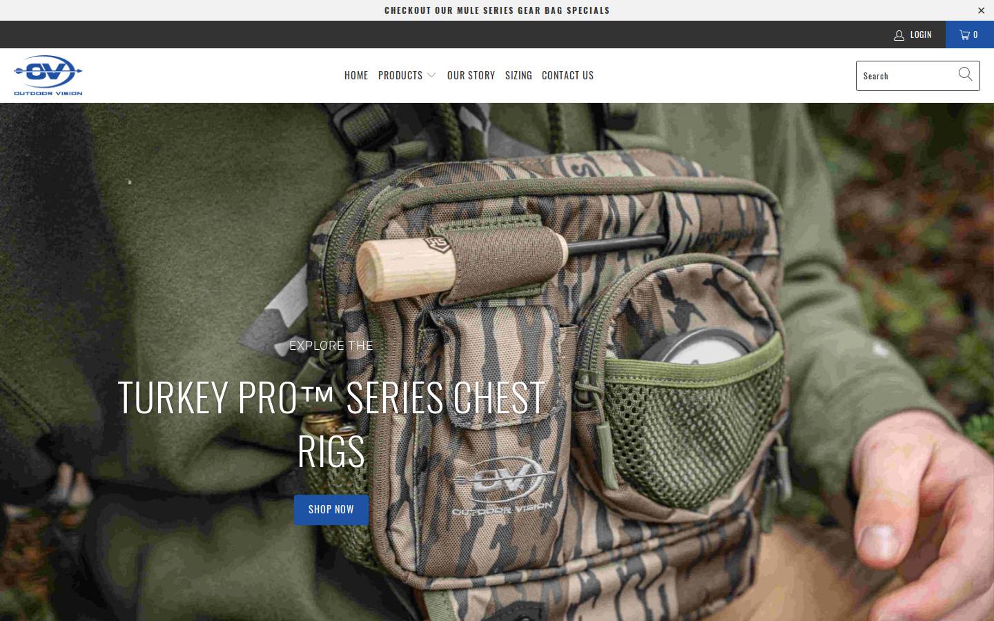 outdoorvisiongear.com homepage screenshot