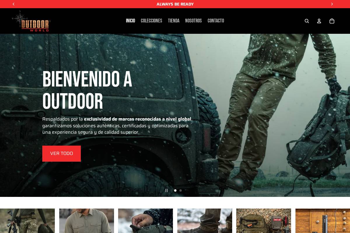 outdoorworldhonduras.com homepage screenshot