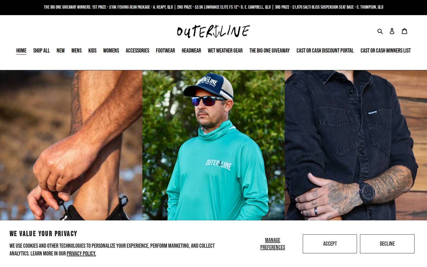 outerline.com.au homepage screenshot