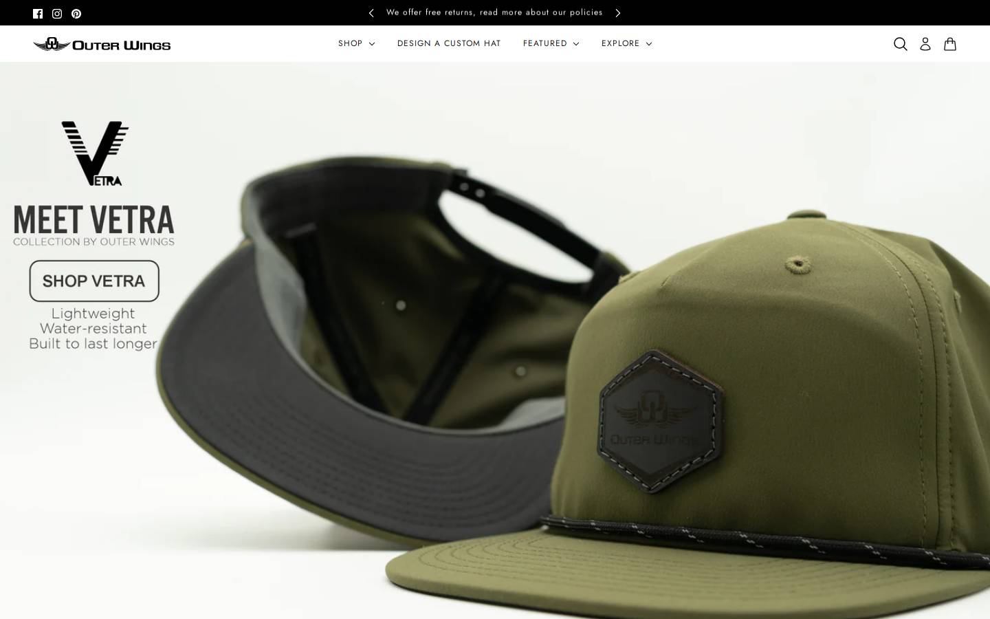 outerwings.org homepage screenshot