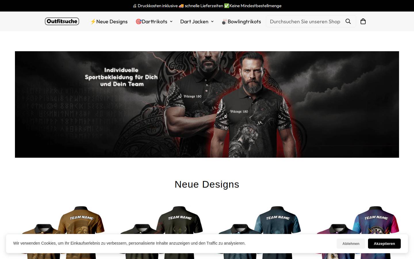 Outfitsuche homepage screenshot