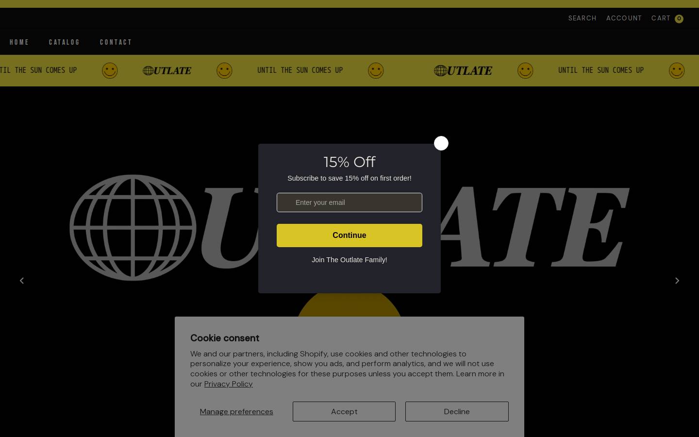 outlate.co homepage screenshot