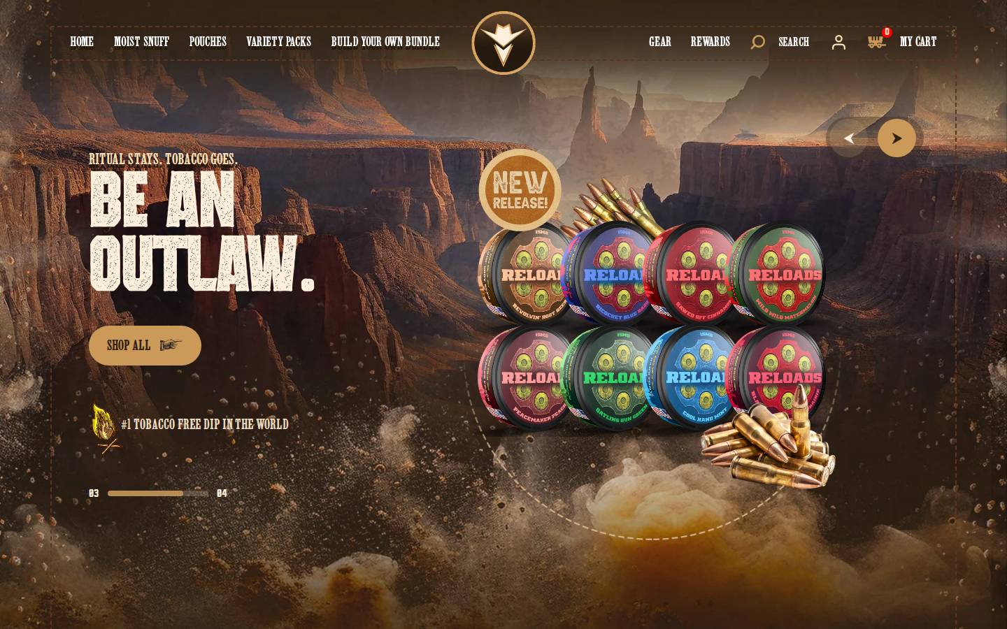 outlawdip.com homepage screenshot