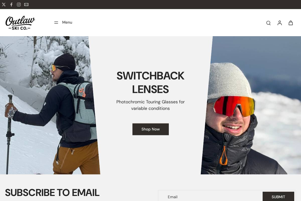 outlawski.com homepage screenshot