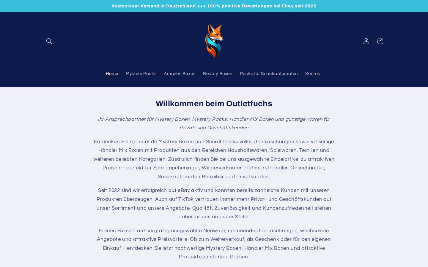 outletfuchs.eu homepage screenshot