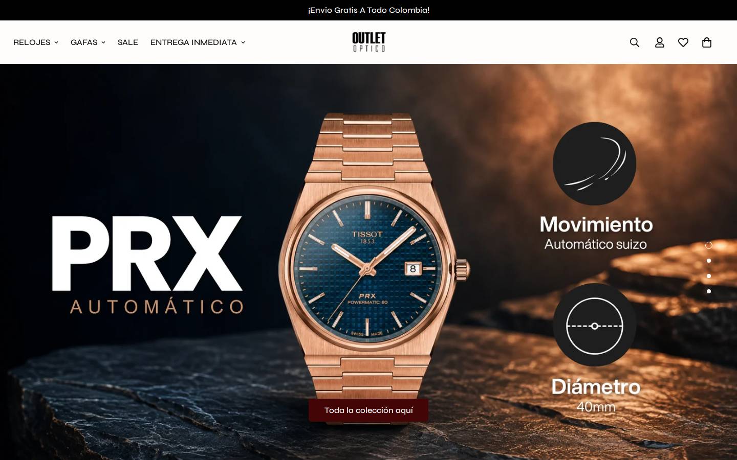 outletoptico.com homepage screenshot