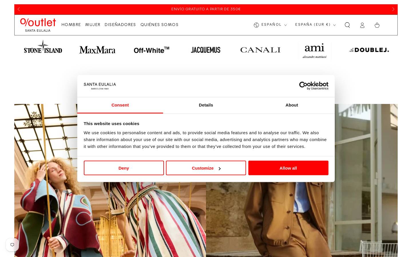 Outlet Santa Eulalia homepage screenshot