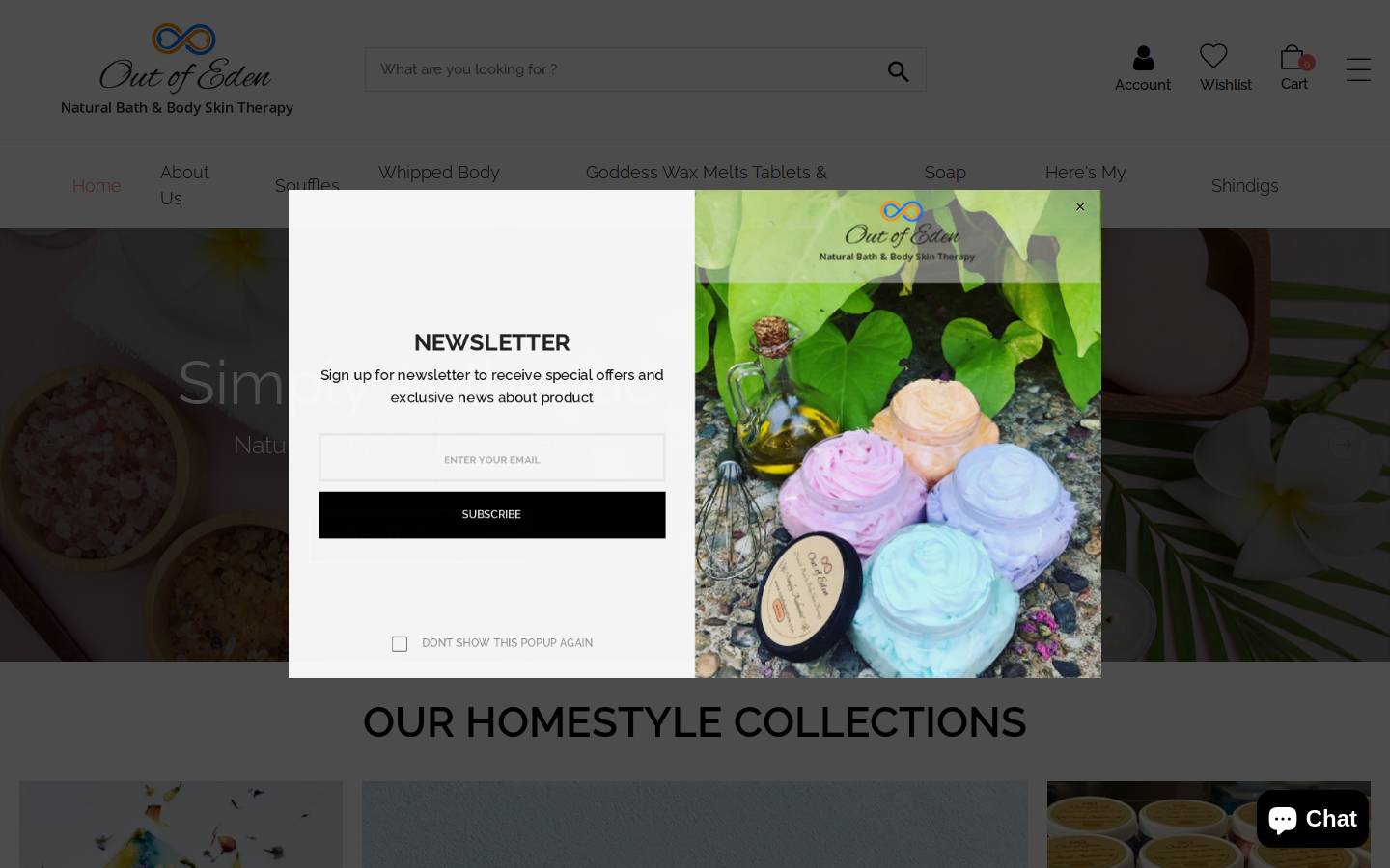 outofedenstore.com homepage screenshot