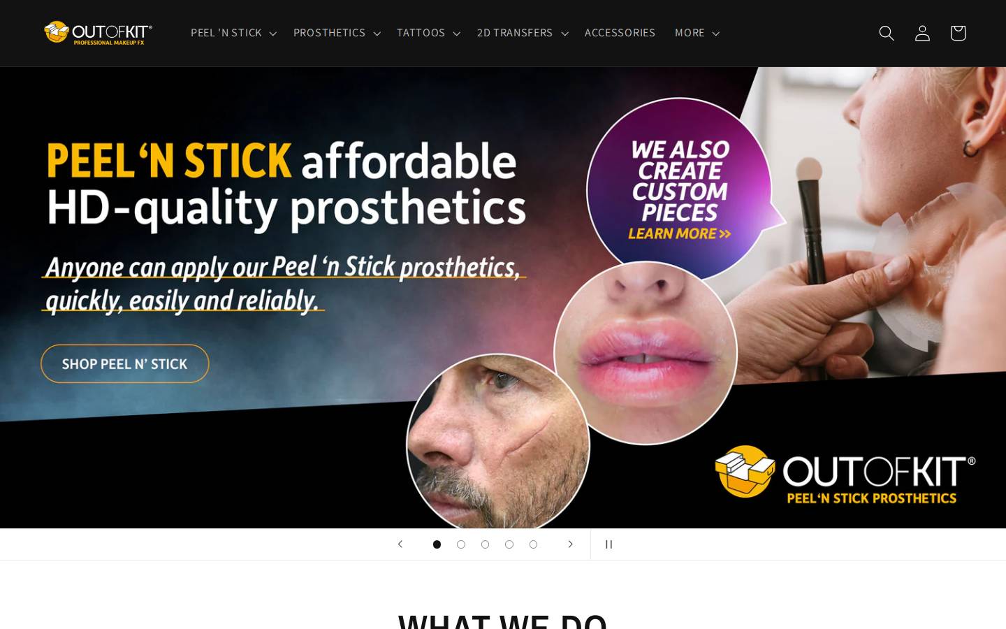 outofkit.com homepage screenshot