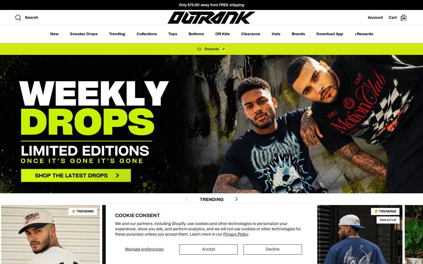 Outrank Brand homepage screenshot
