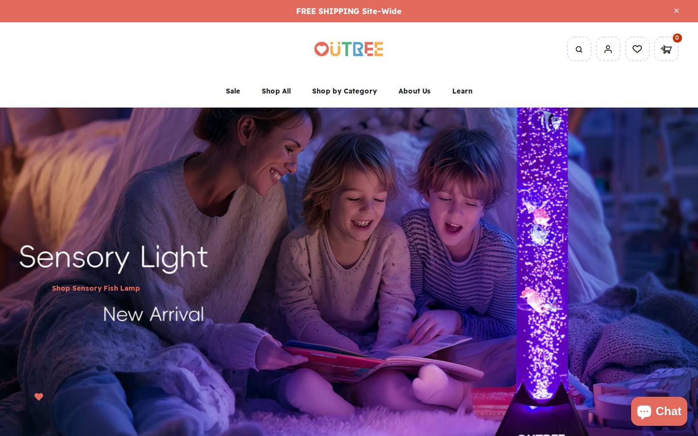Outree homepage screenshot