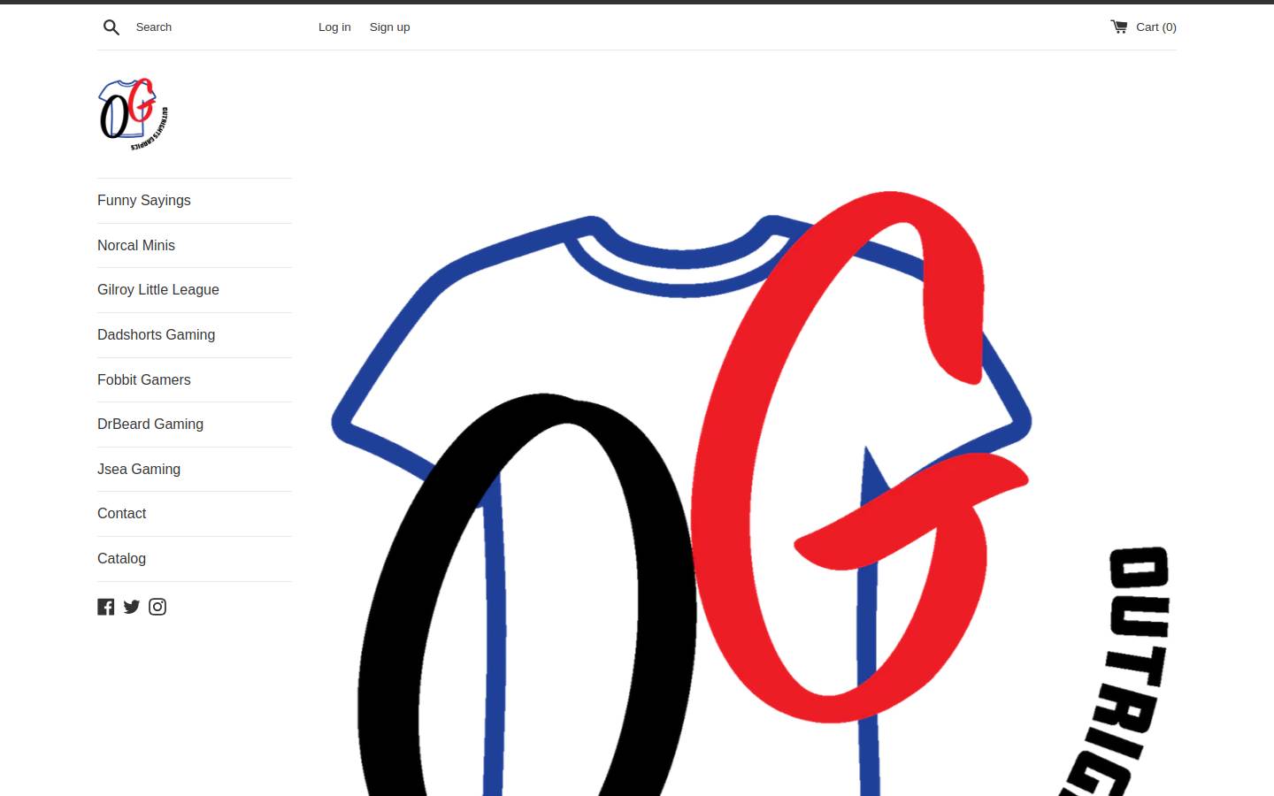 outrightgraphics.com homepage screenshot