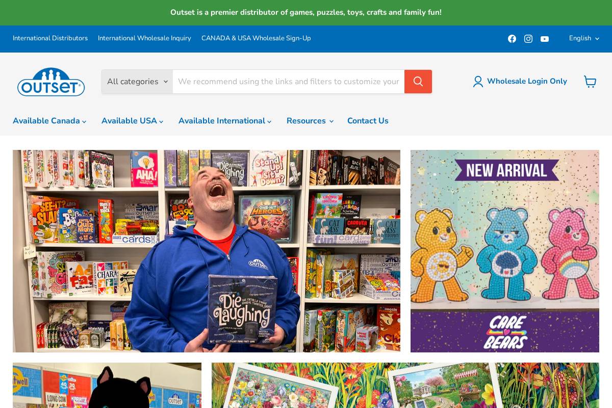 Outset Media homepage screenshot