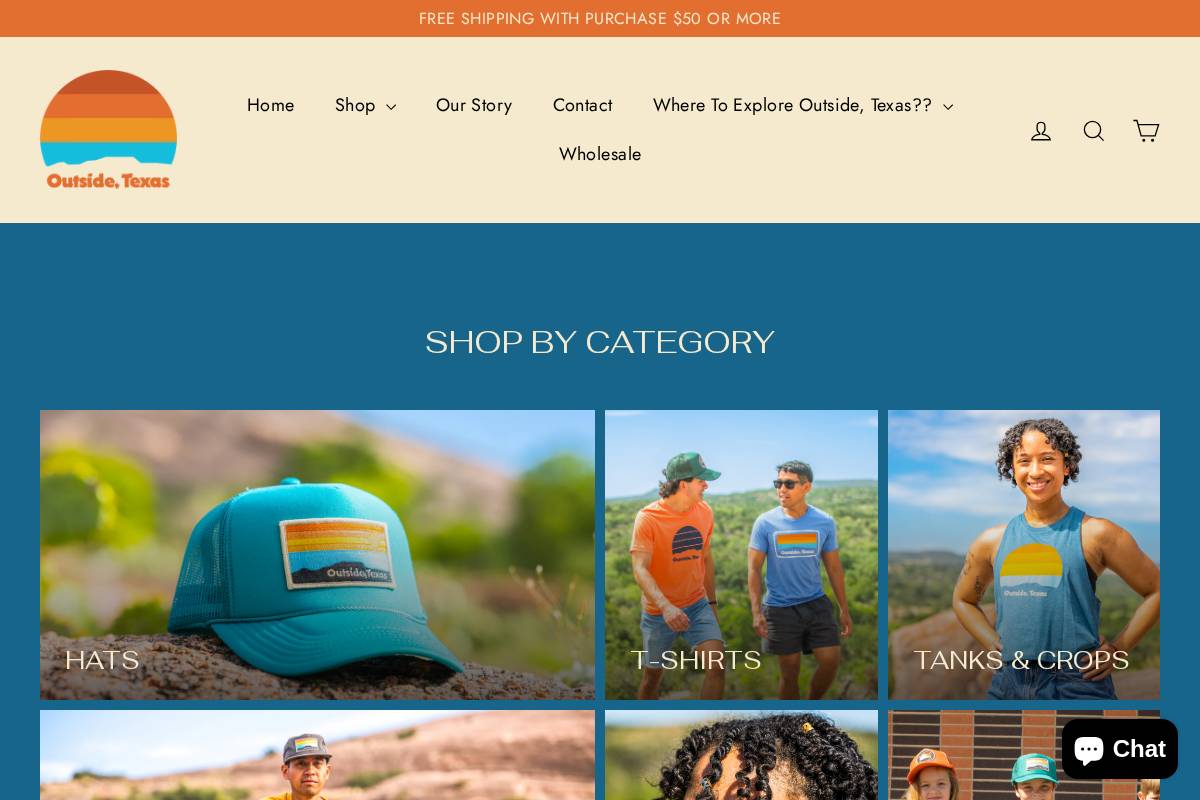 Outsidetexas homepage screenshot