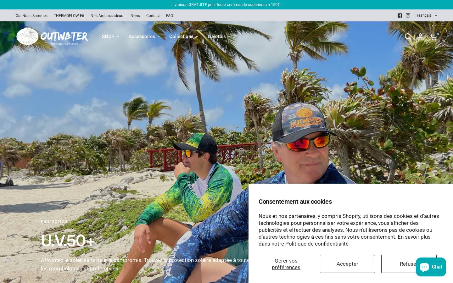 outwatercompany.com homepage screenshot