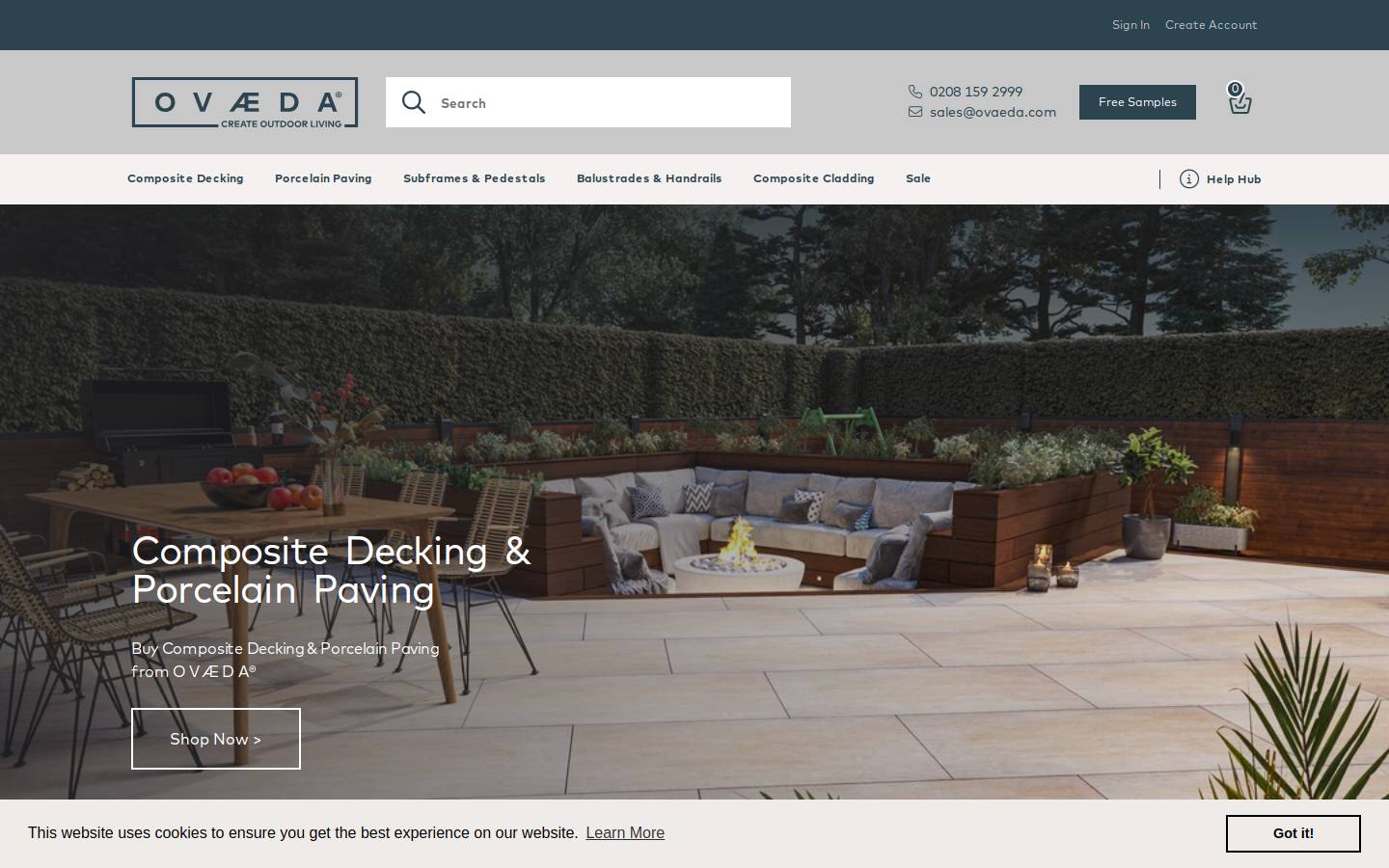 O V Æ D A® homepage screenshot