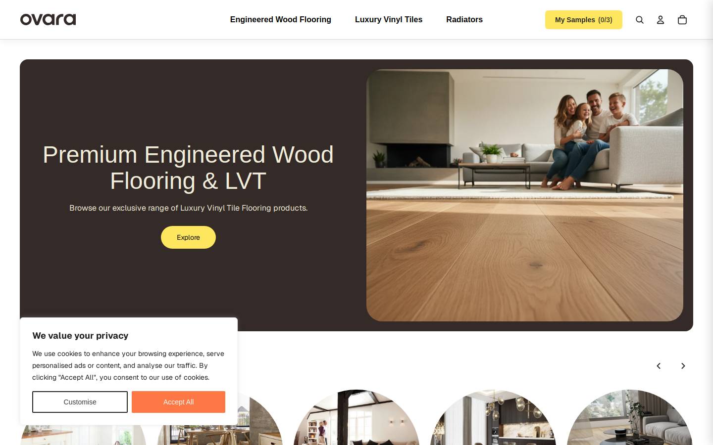 ovara.co.uk homepage screenshot
