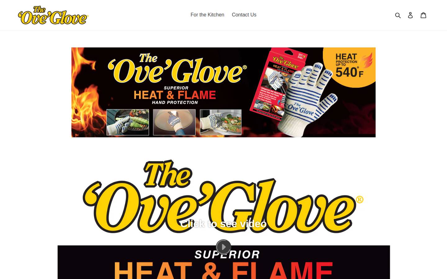 oveglove.com homepage screenshot