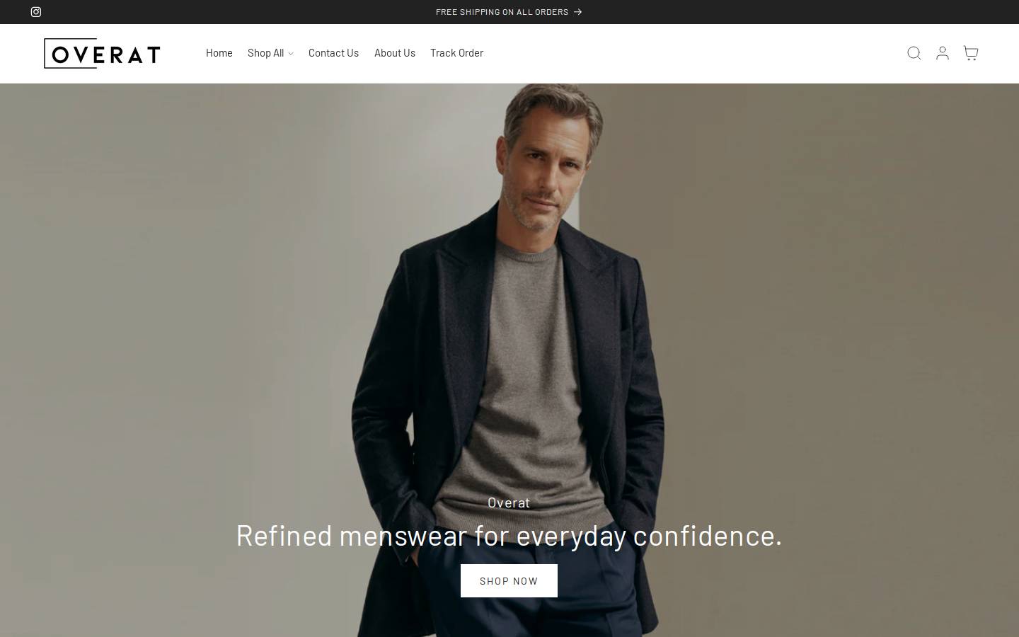 Overat homepage screenshot
