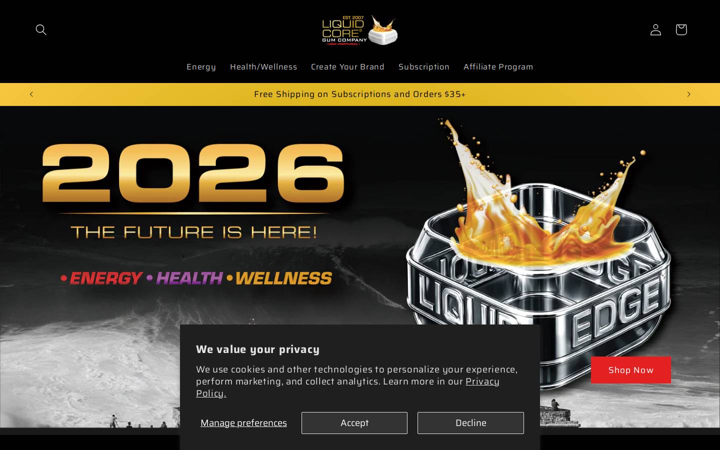 overclockedenergygum.com homepage screenshot