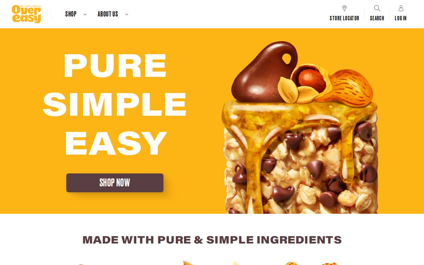 overeasybars.com homepage screenshot