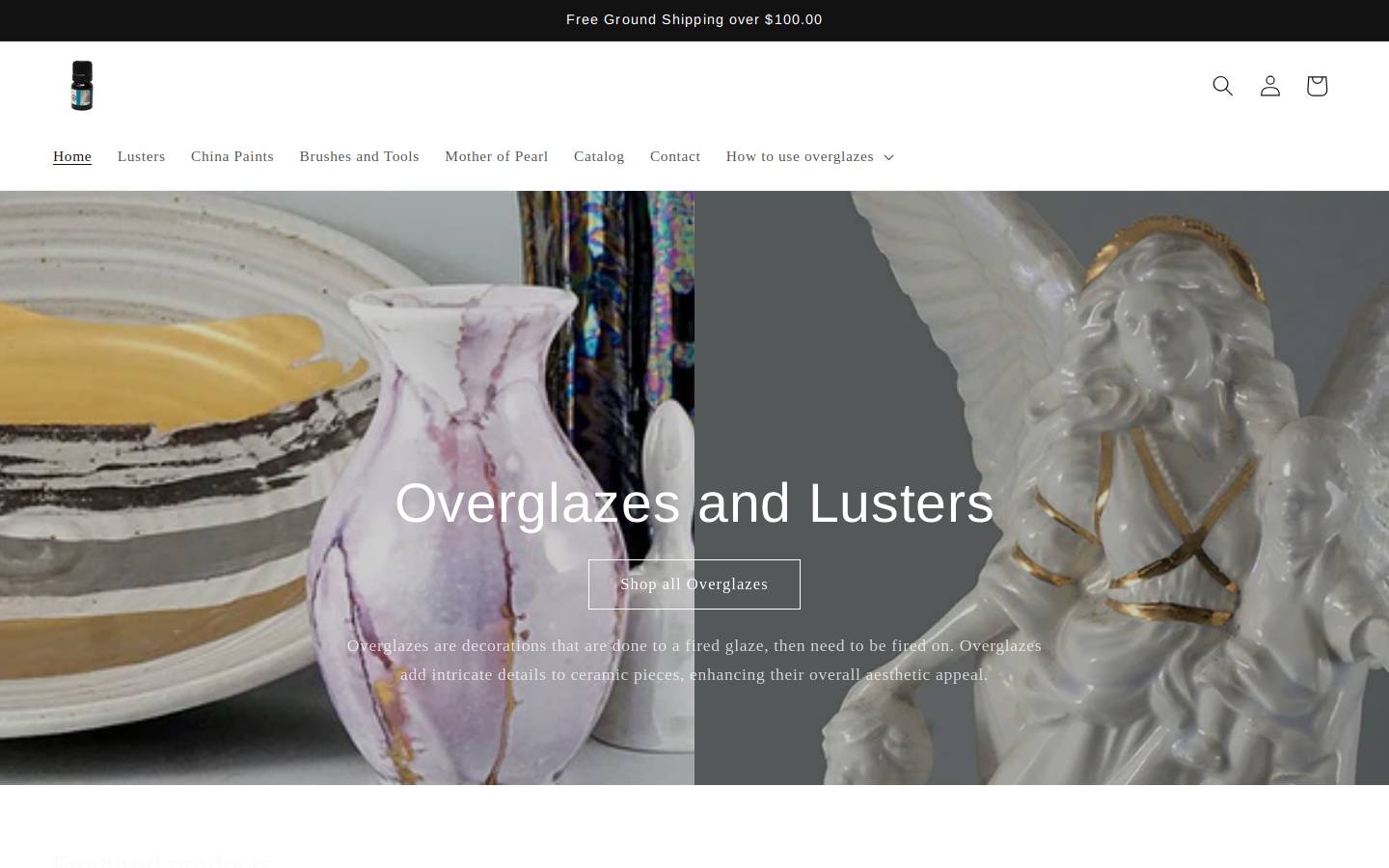 overglazes.com homepage screenshot