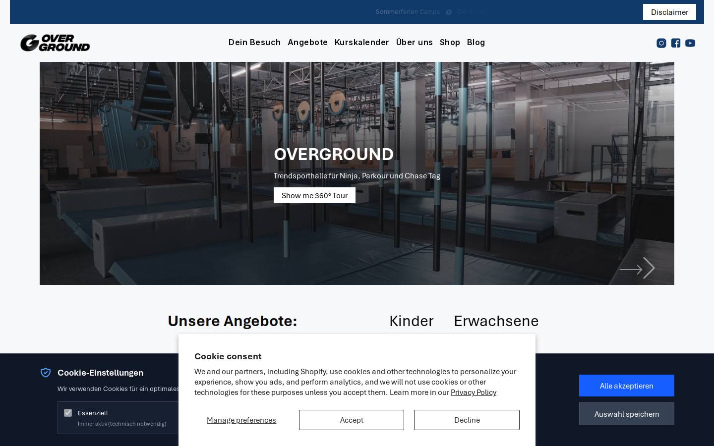 overground.ch homepage screenshot