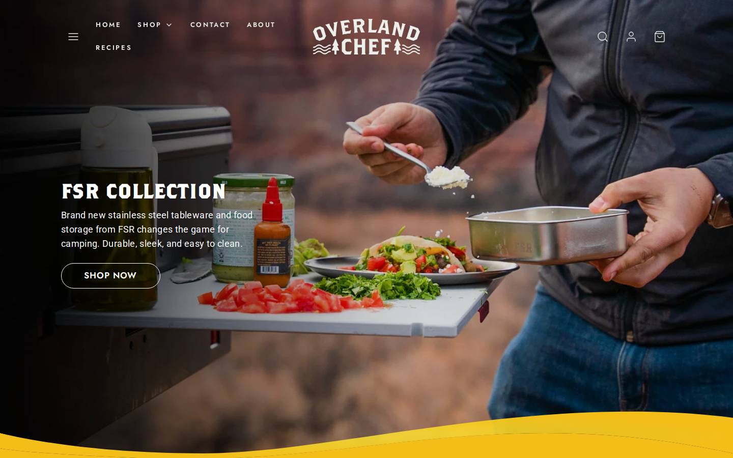 overlandchef.com homepage screenshot
