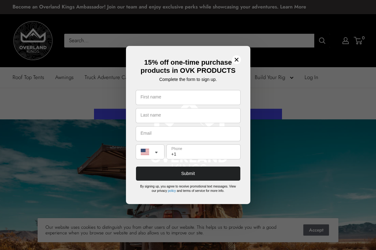 Overland Kings homepage screenshot