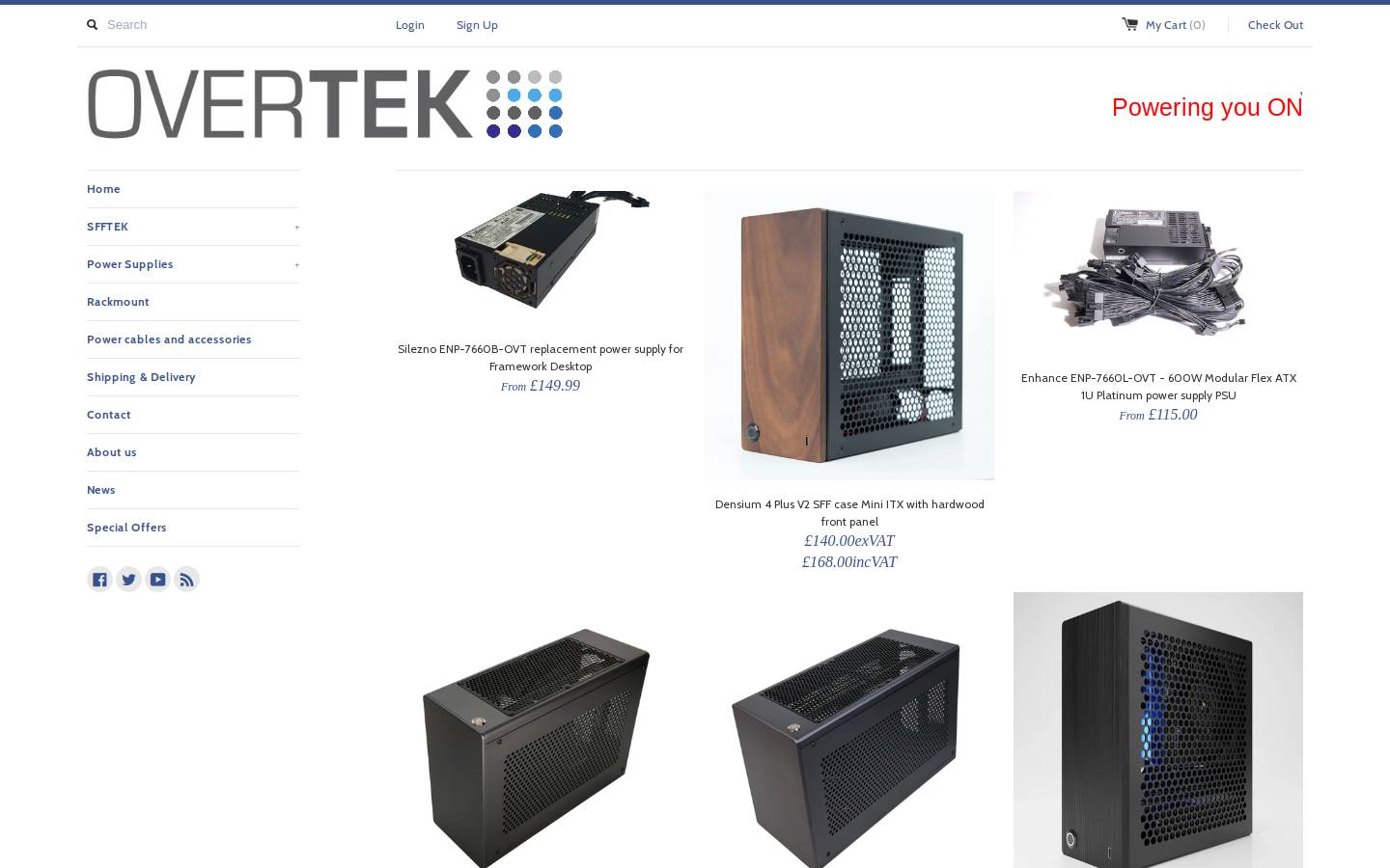 Overtek homepage screenshot