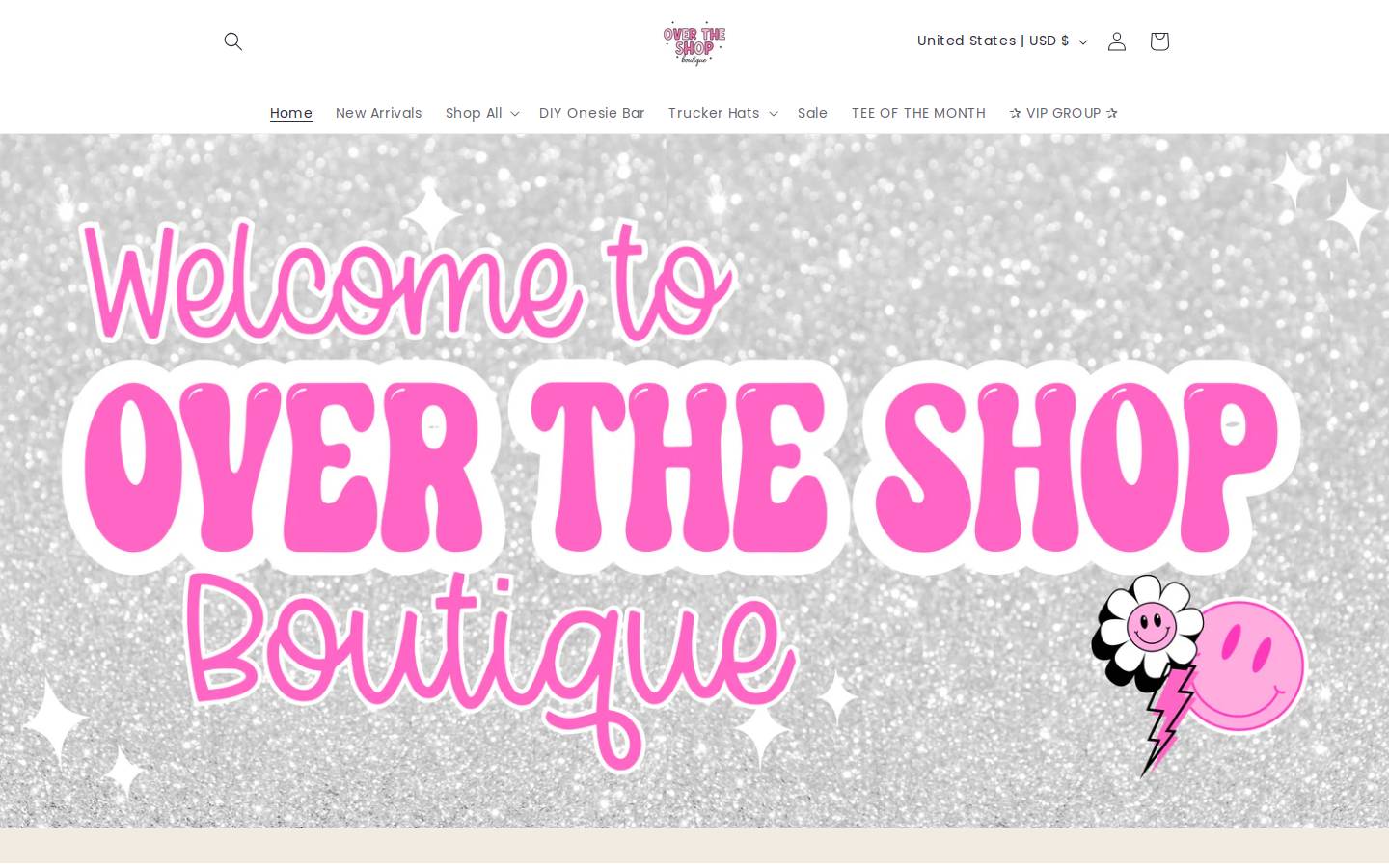 overthe.shop homepage screenshot