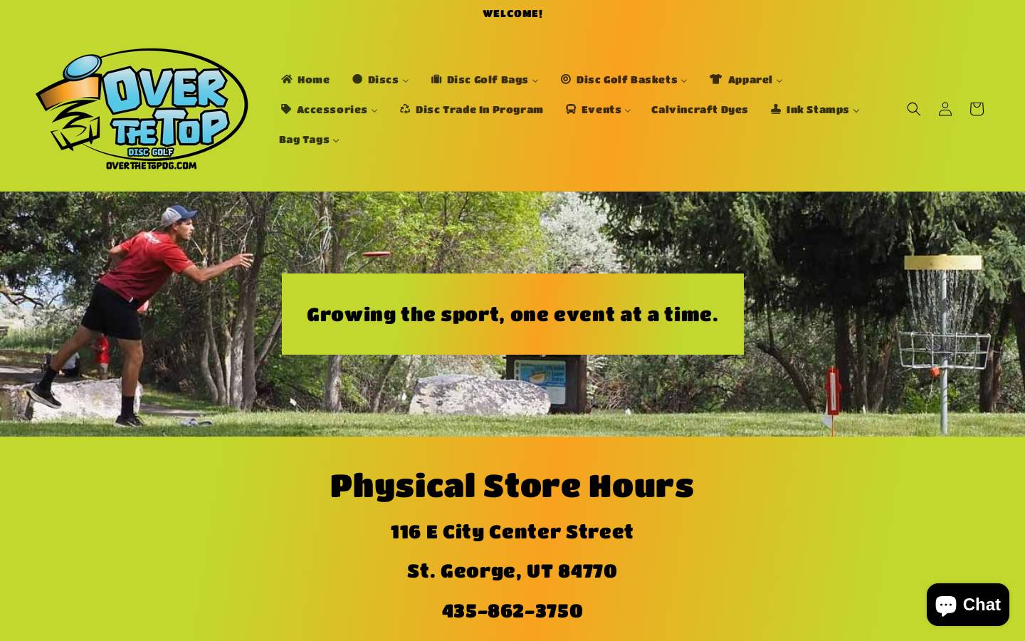 overthetopdg.com homepage screenshot