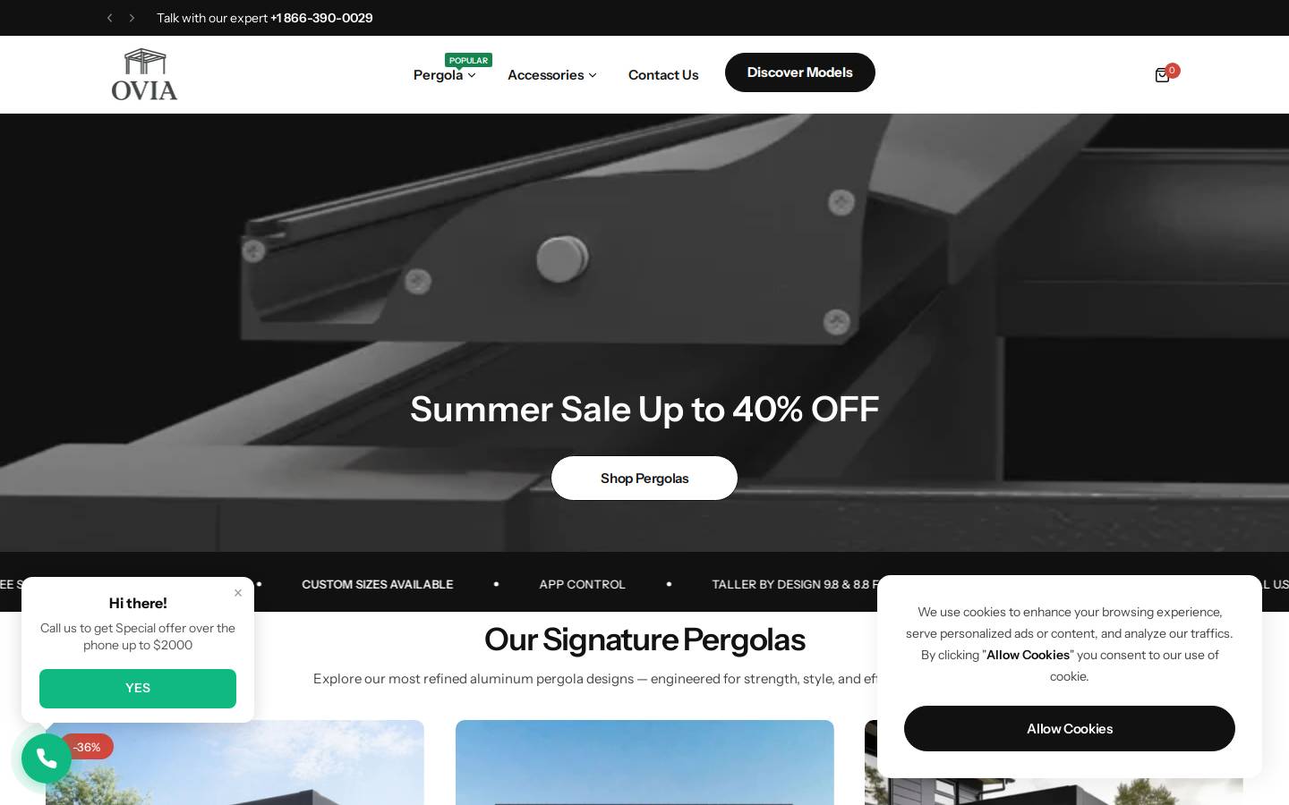 Ovialiving homepage screenshot