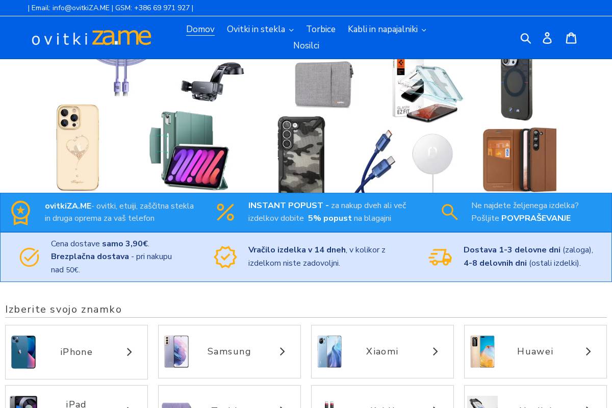 ovitkiza.me homepage screenshot