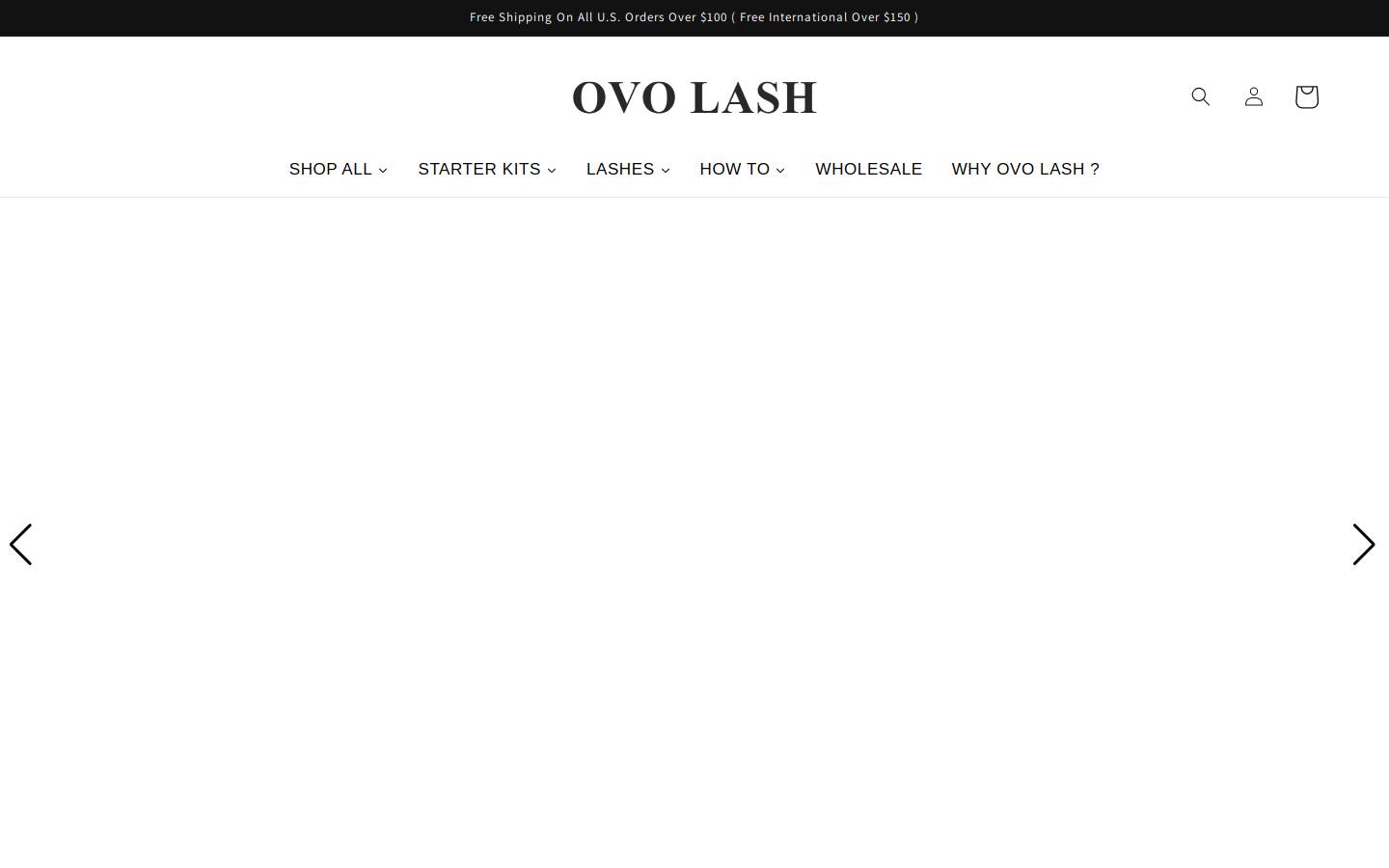 ovolash.com homepage screenshot