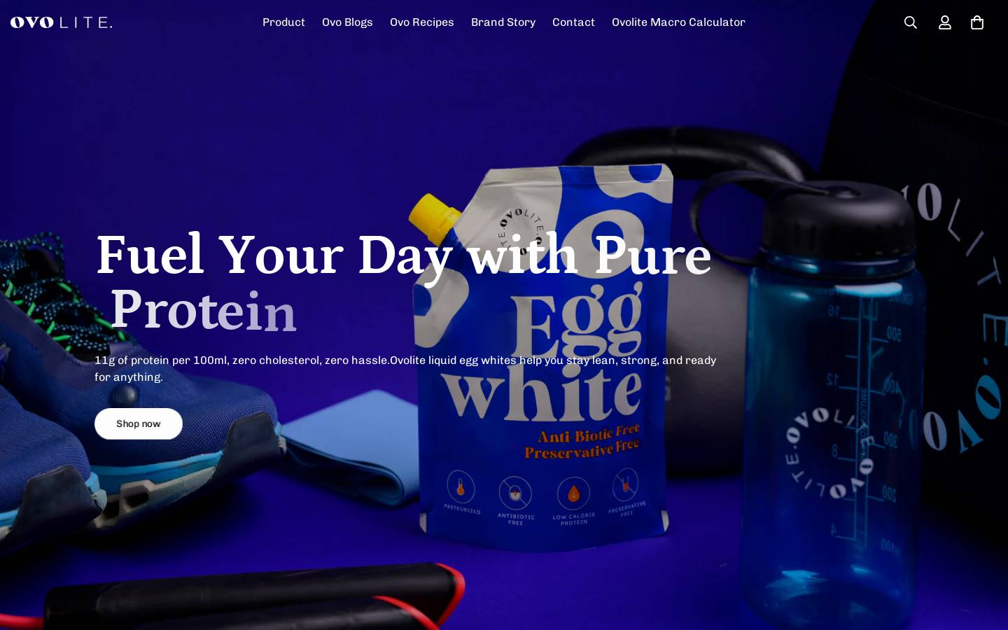 ovolite.in homepage screenshot