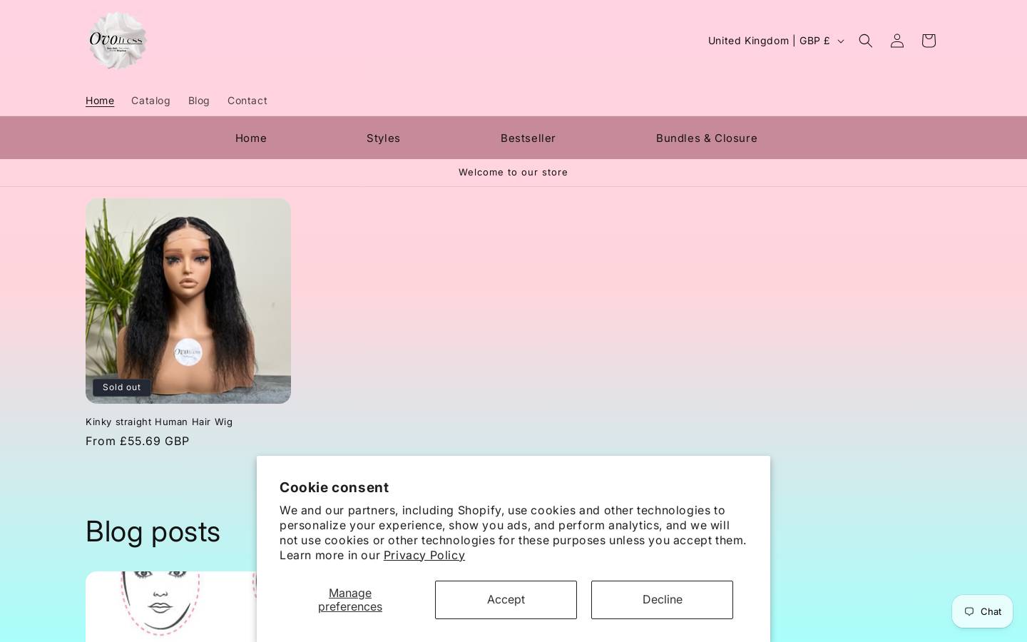 ovotress.com homepage screenshot