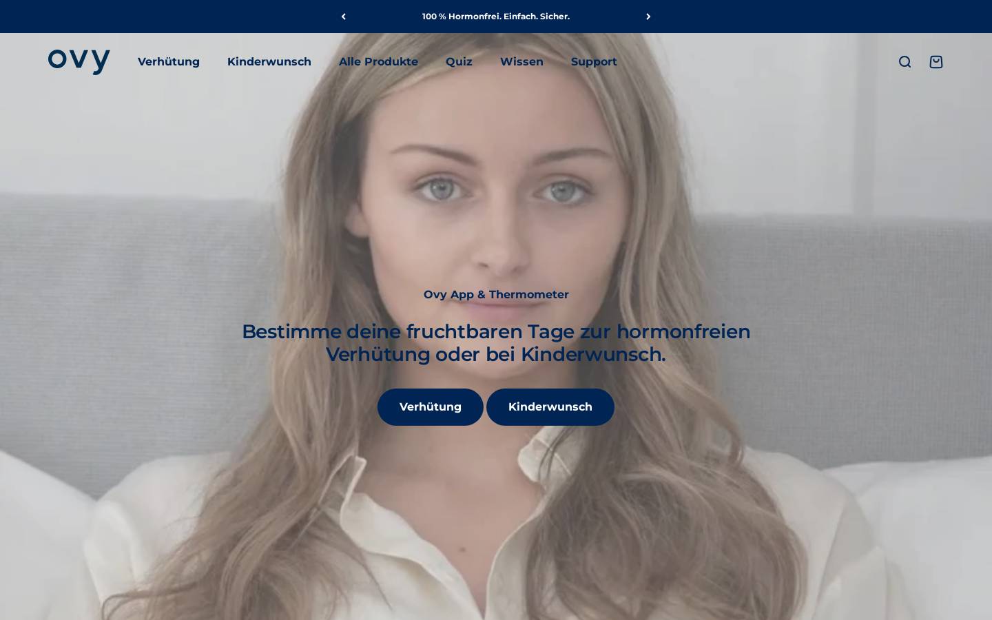 Ovy homepage screenshot