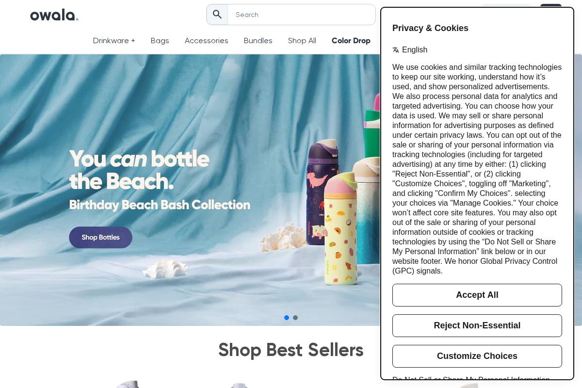 owalalife.com homepage screenshot