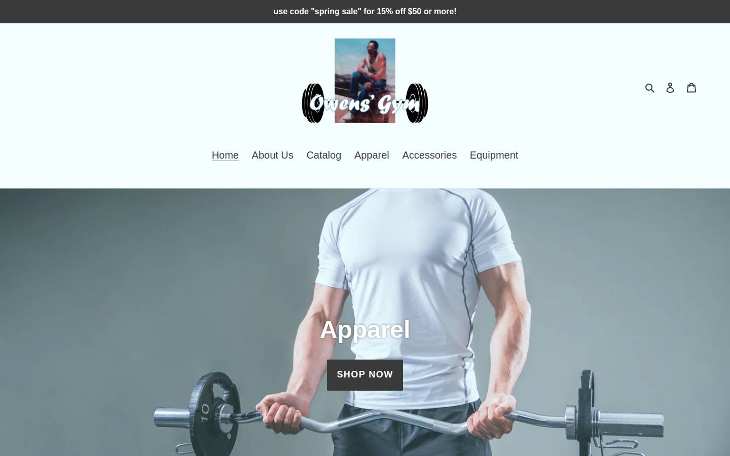 owens-gym.com homepage screenshot