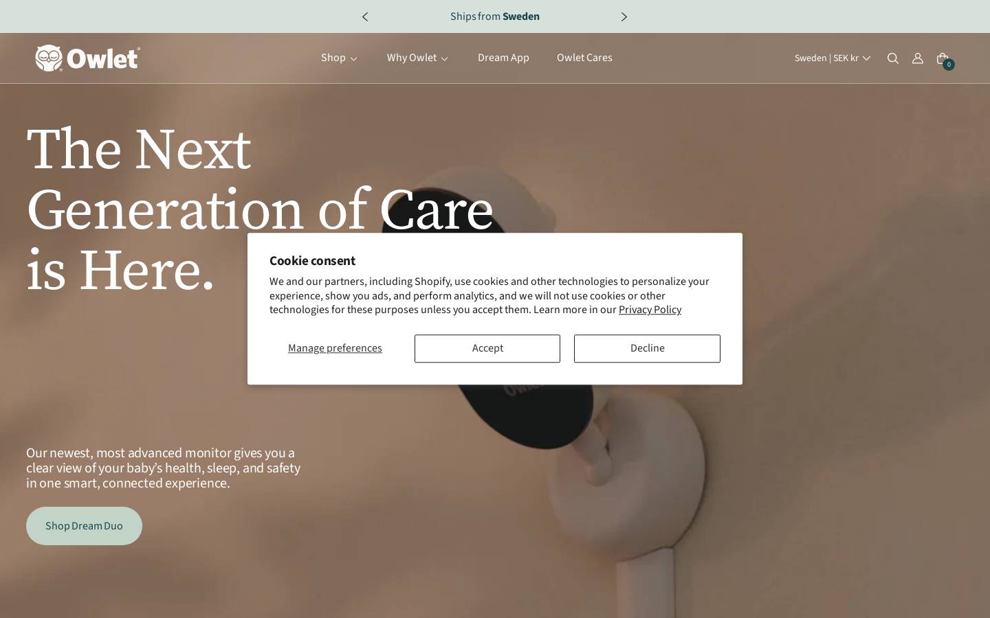 owletbaby.com homepage screenshot