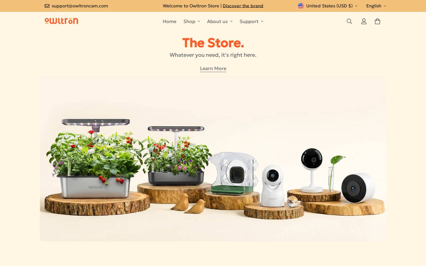 Owltroncam homepage screenshot
