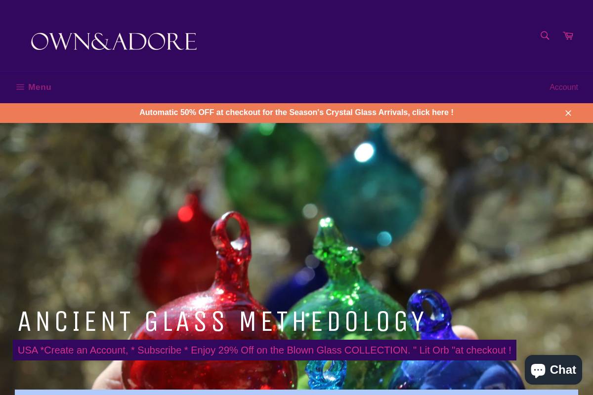 ownadore.com homepage screenshot