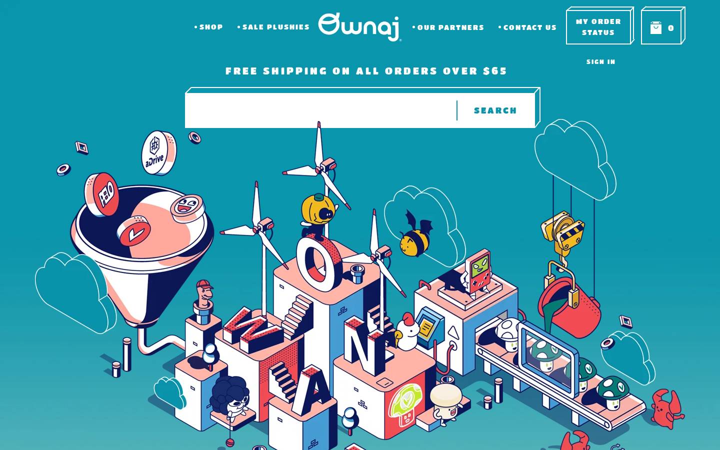 Ownaj homepage screenshot