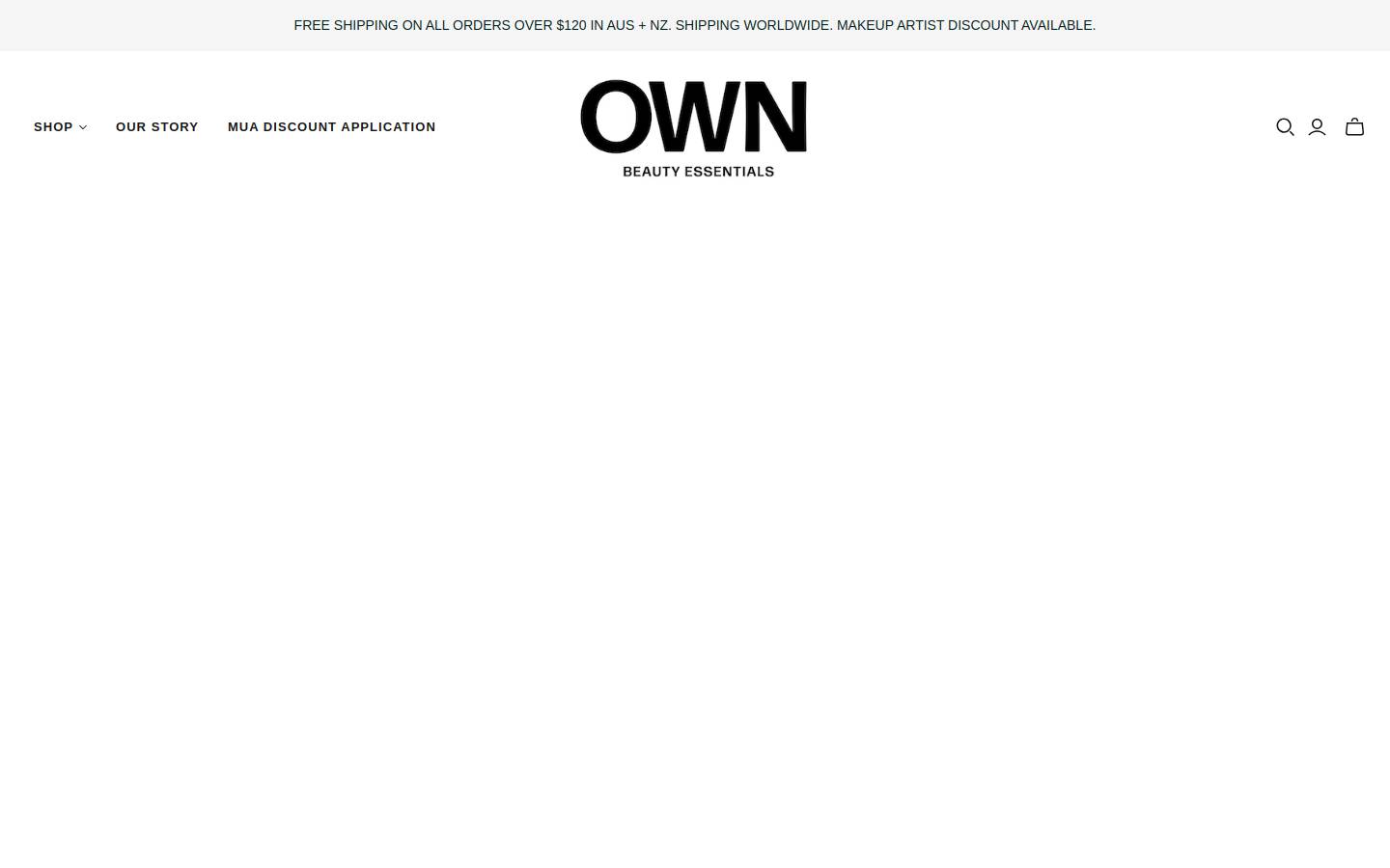 ownbeauty.com.au homepage screenshot